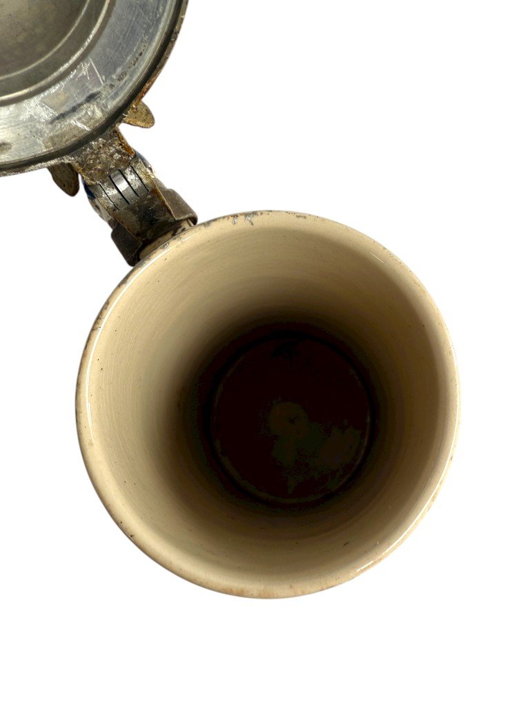 Original WWI German 2. Eskadron Husaren-Regiment Kaiser Nikolaus II von Rußland Nr. 8, Paderborn beer stein — image 13