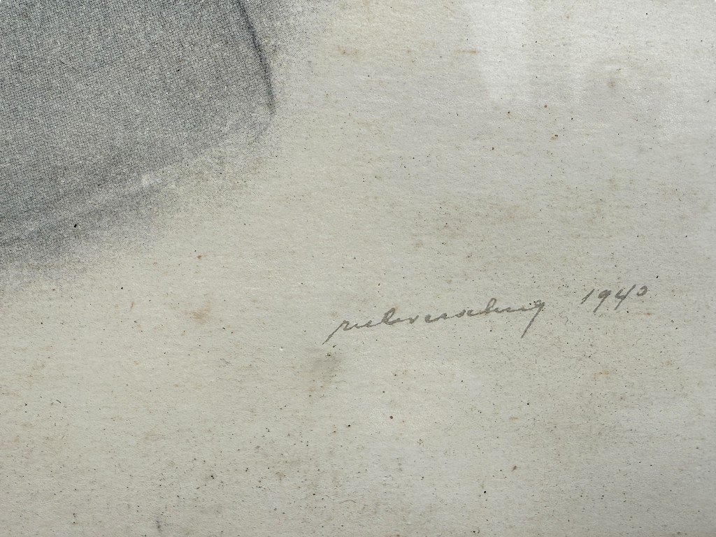 Original WWII Dutch NSB framed print of NSB leader Anton Mussert — image 4