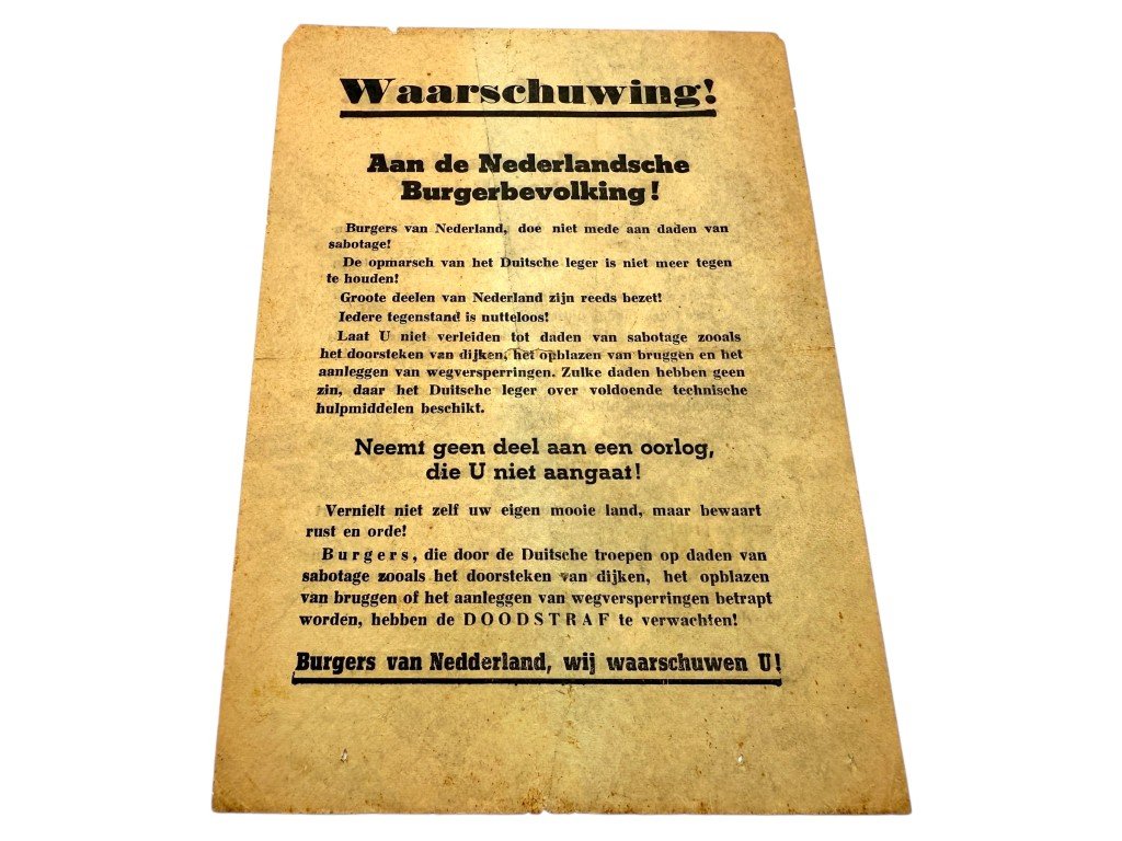Original WWII German propaganda leaflet from May 1940 during the invasion of the Netherlands — image 4