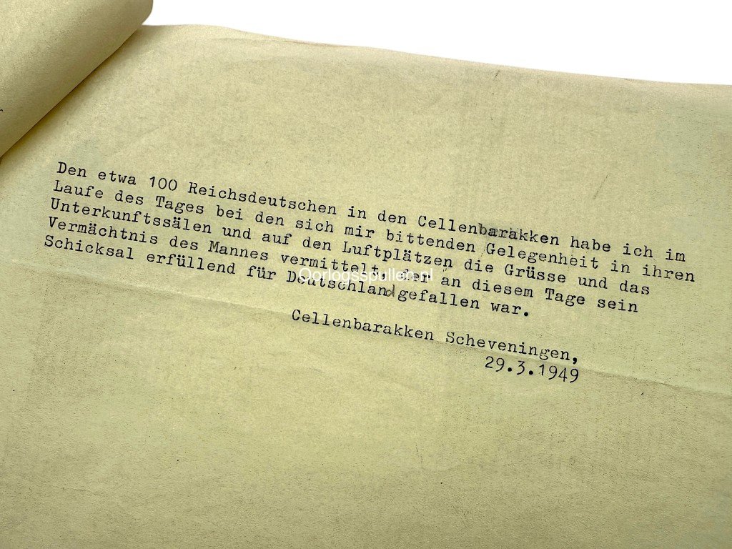 Original WWII German report of the execution of SS-Obergruppenführer Hanns Albin Rauter in Scheveningen — image 5