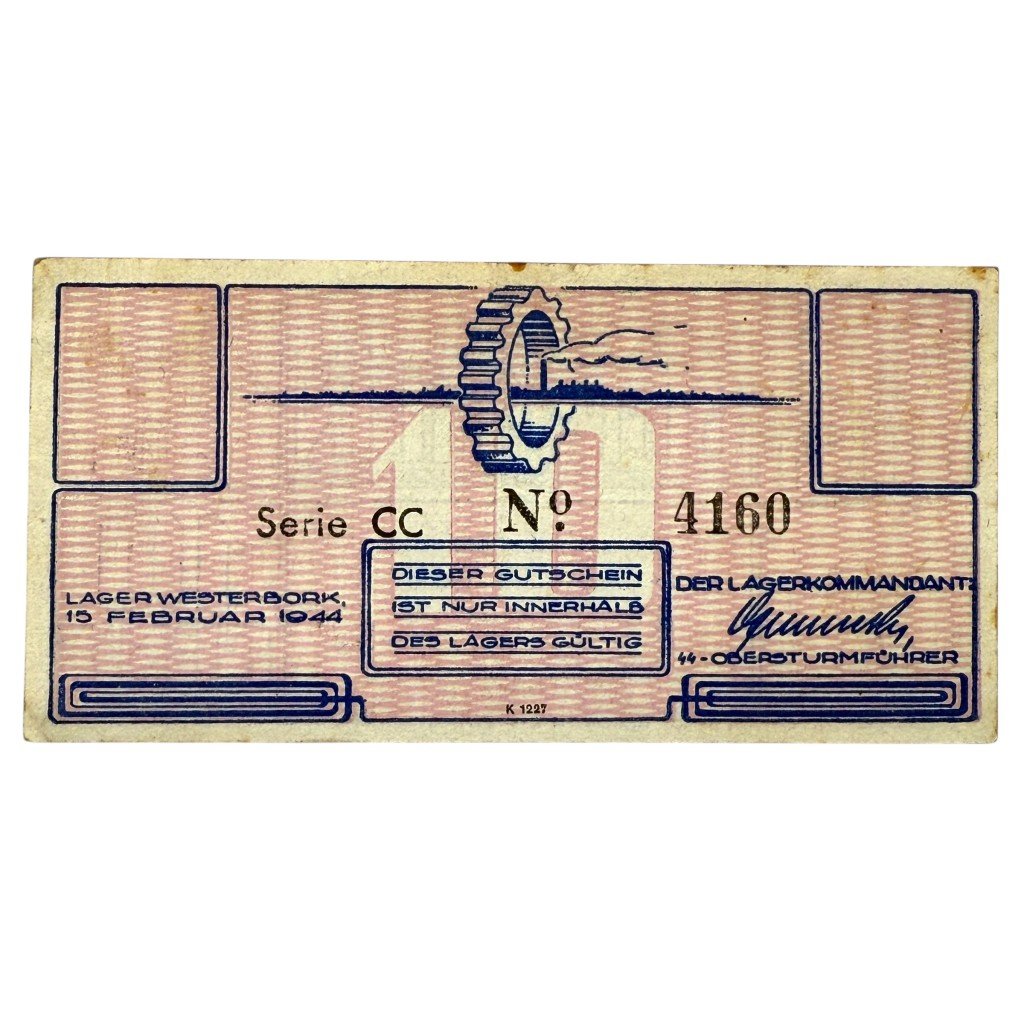 Original WWII Dutch 'Durchgangslager' Westerbork banknote — image 3