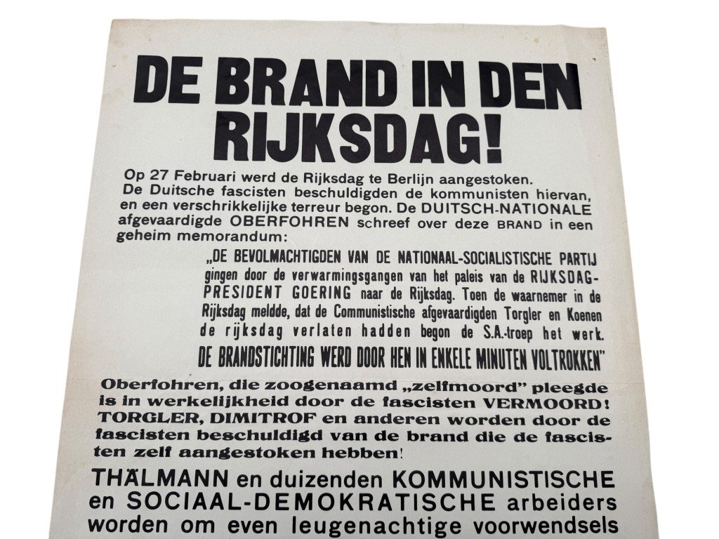 Original 1933 Dutch Communistische Partij Holland (CPH) poster — image 2