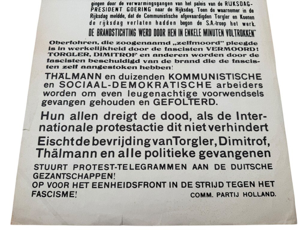 Original 1933 Dutch Communistische Partij Holland (CPH) poster — image 3
