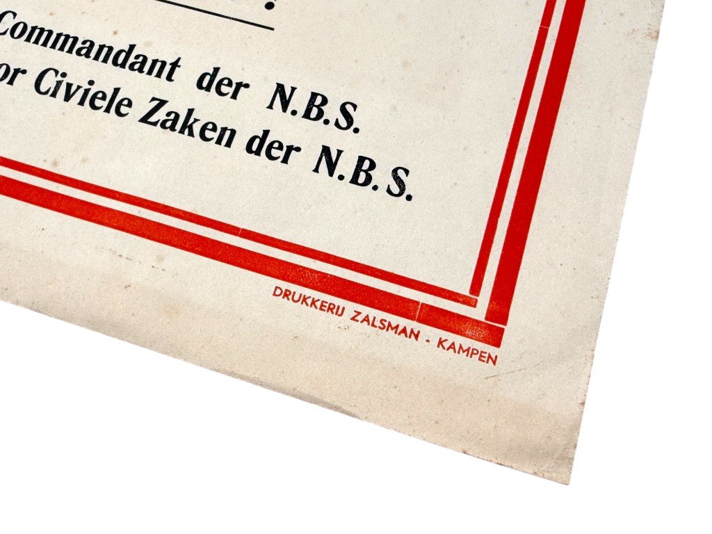 Original WWII Nederlandse Binnenlandse Strijdkrachten poster Kampen 1945 — image 4