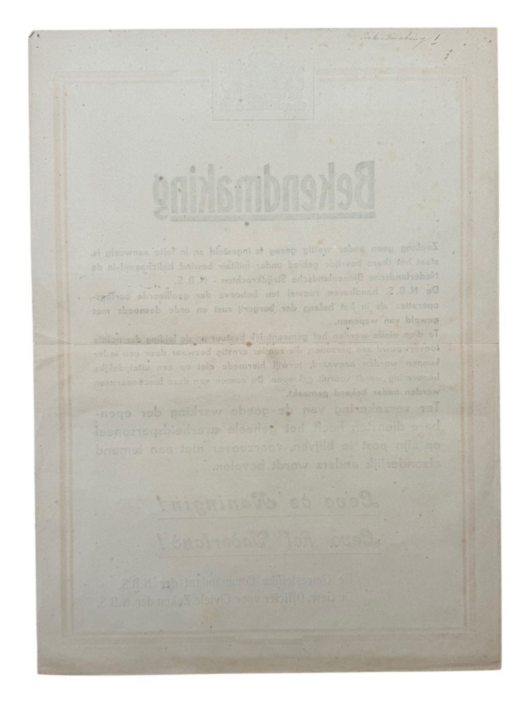 Original WWII Nederlandse Binnenlandse Strijdkrachten poster Kampen 1945 — image 5