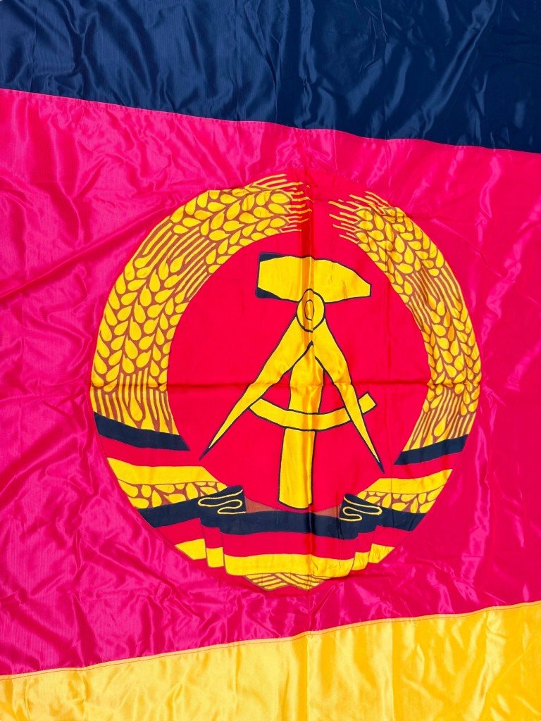 Original Cold War era German DDR large flag — image 3