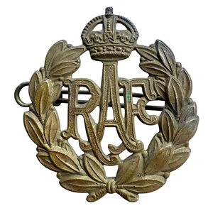 Original WWII British Royal Airforce (RAF) metal cap insignia
