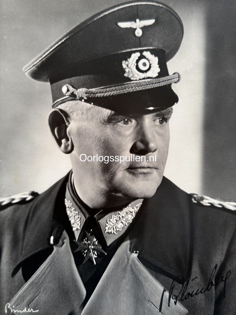 Original WWII German portrait photograph of Von Blomberg — image 2