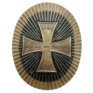 Original WW1 Prussian Landwehr Tschako plate
