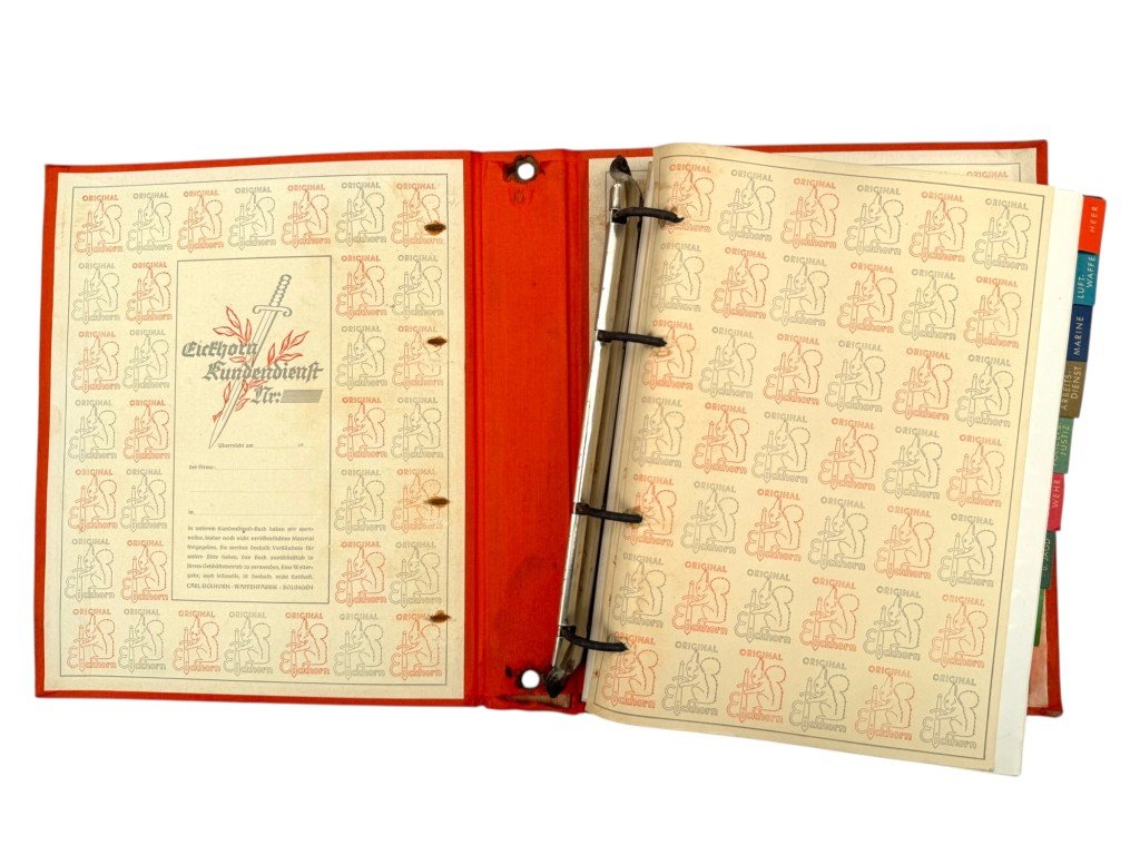 Original WWII German Eickhorn Kundendienst service binder — image 4