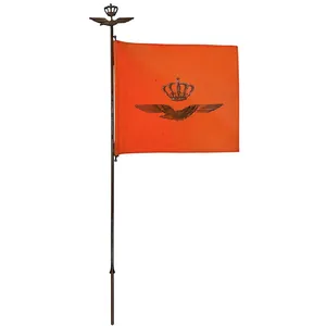 Original 1940s Dutch Koninklijke Luchtmacht car flag with pole