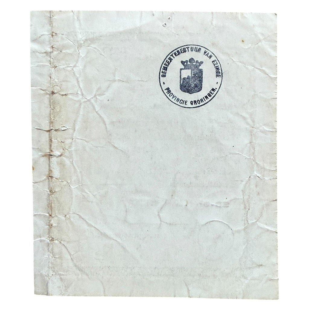 Original WWII German Org. Todt Groningen Ausweis — image 2