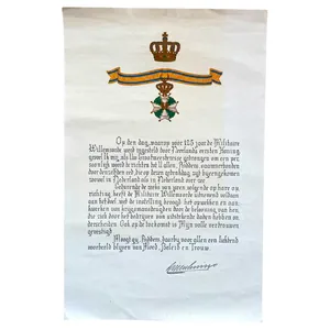 Original 1940 Dutch Militaire Willems-Orde commemorative citation