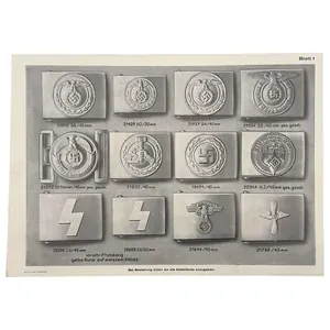Original WWII German buckles manufacturer's order sheet