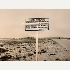 Original WWII German Wehrmacht training area sign Netherlands