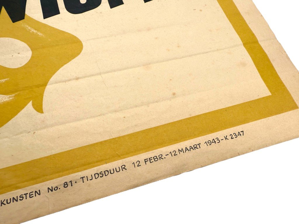 Original WWII Dutch NSB poster 'Nederlandsche Volkseenheid tegen Bolsjewisme' — image 3