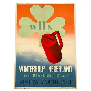 Original WWII Dutch 'Winterhulp Nederland' poster