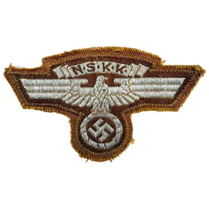 Original WWII German NSKK brown cloth arm eagle insignia