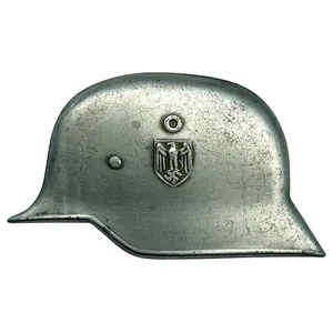 Original WWII German metal helmet insignia for photo album