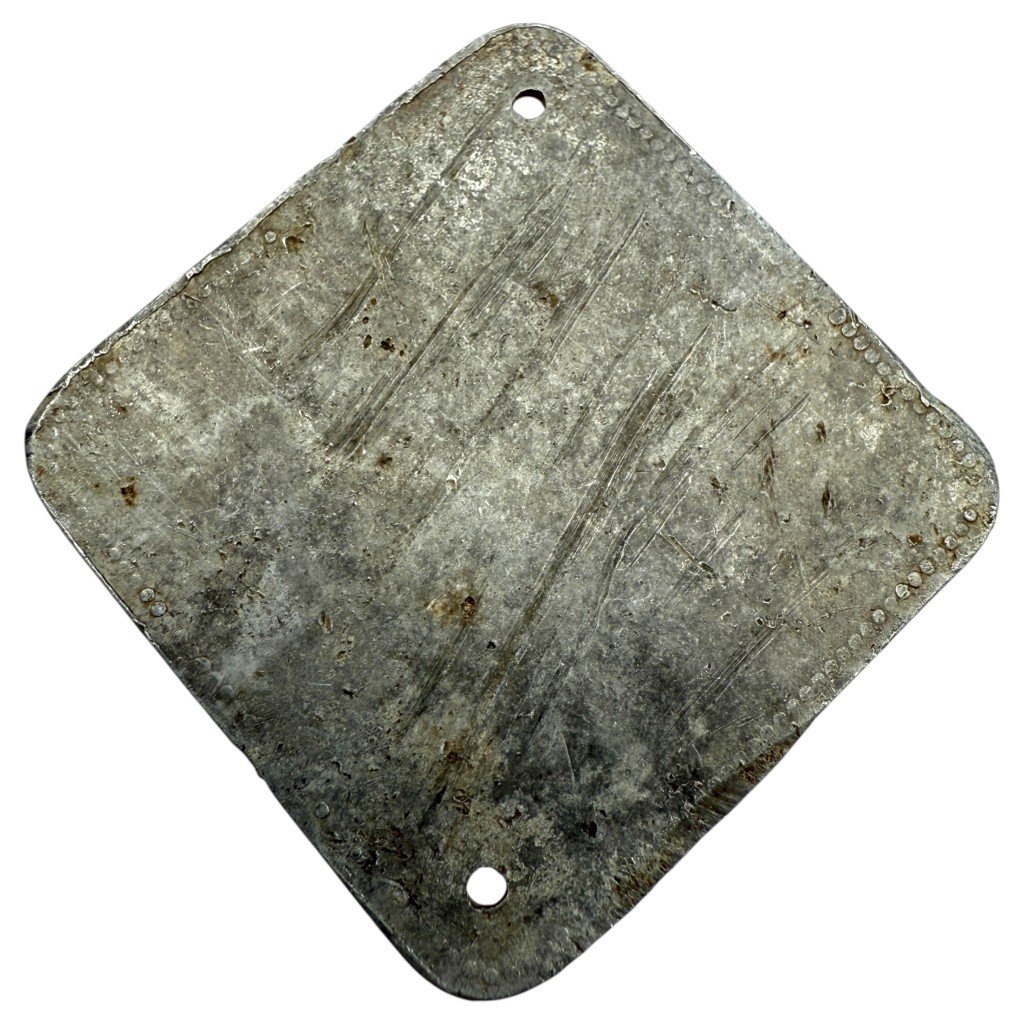 Original WWII German metal plate 'Erfasst durch die Deutsche Wehrmacht' — image 2