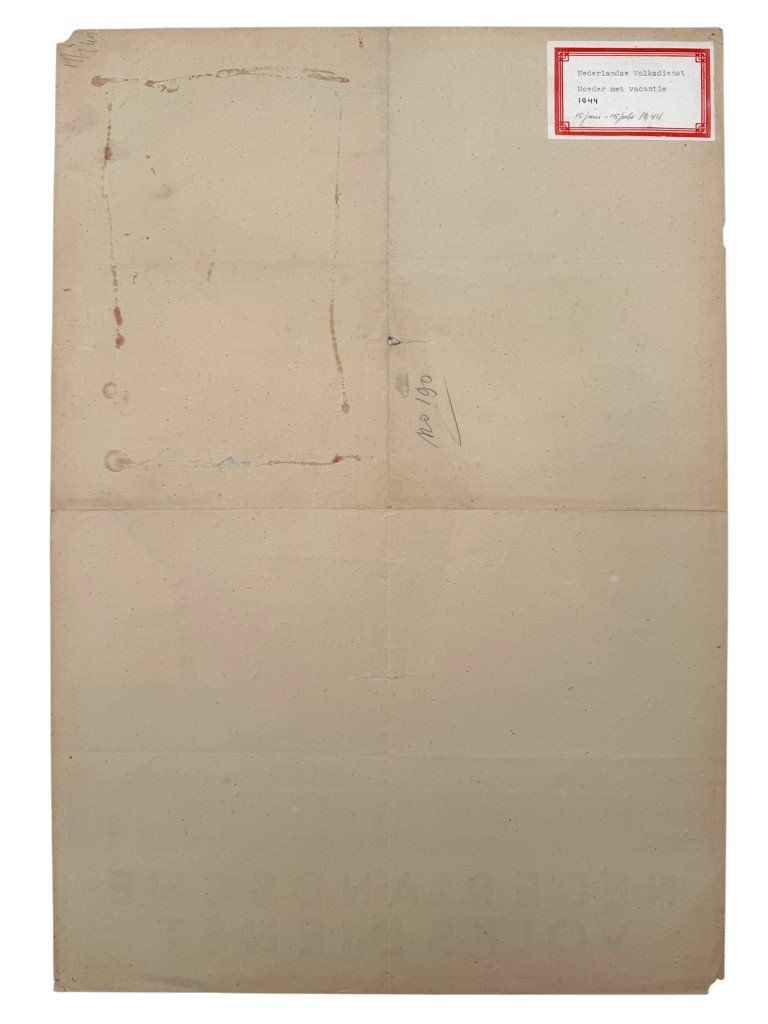 Original WWII Dutch Nederlandsche Volksdienst (NVD) poster — image 5