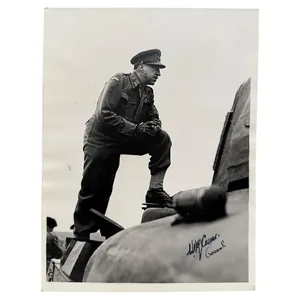 Original WWII Canadian photo with autograph of General Harry Crerar