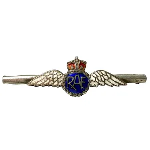 Original WWII British RAF (Royal Air Force) enamelled silver pin
