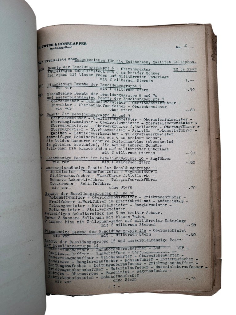 Original WWII German Richter & Rohrlapper catalogue and price list — image 16