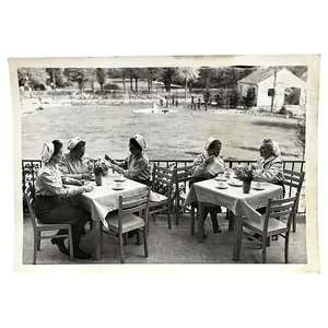 Original WWII German DRK auxiliary nurses in Berlin-Dahlem photo
