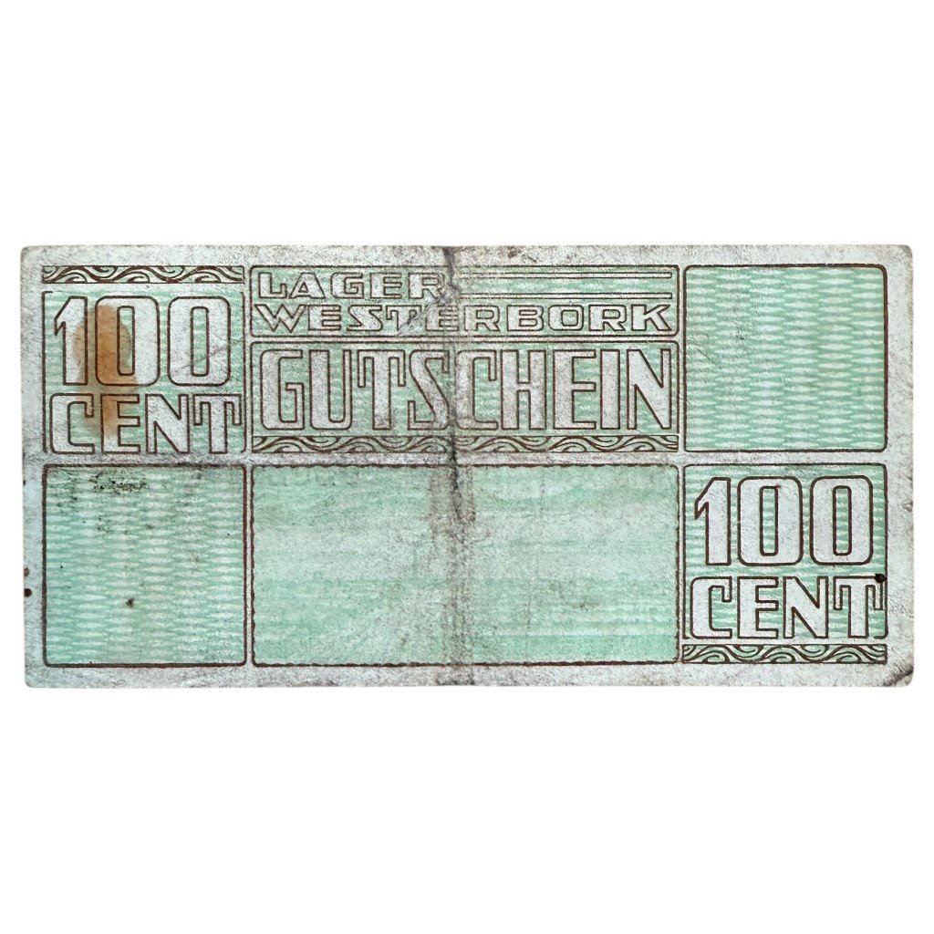 Original WWII Dutch 'Durchgangslager' Westerbork banknote
