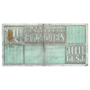 Original WWII Dutch 'Durchgangslager' Westerbork banknote