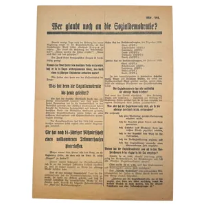 Original early German NSDAP Adolf Hitler election flyer