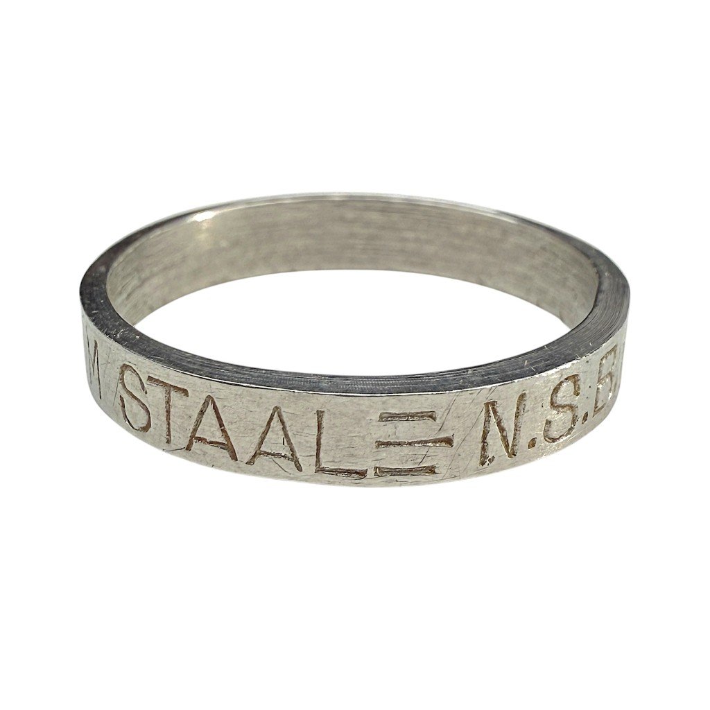 Original WWII Dutch NSB 'Goud om Yzer' ring — image 3