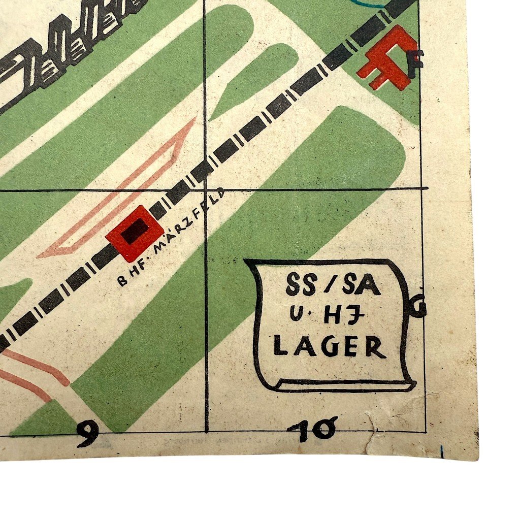 Original 1930s German Reichsparteitag map of Nuremberg — image 2