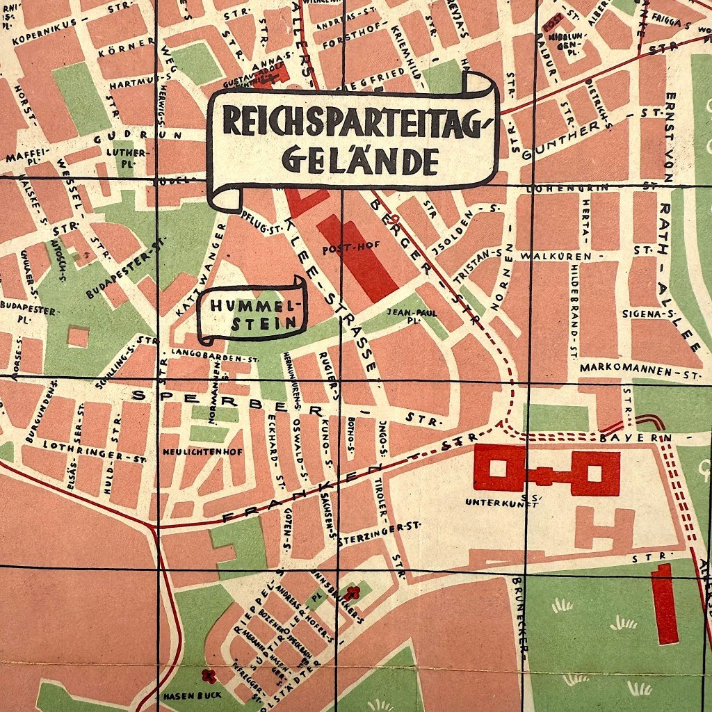 Original 1930s German Reichsparteitag map of Nuremberg — image 3