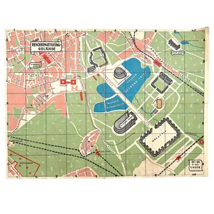 Original 1930s German Reichsparteitag map of Nuremberg