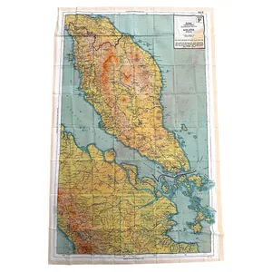 Original WWII British RAF escape map Siam, Malaya and Central …