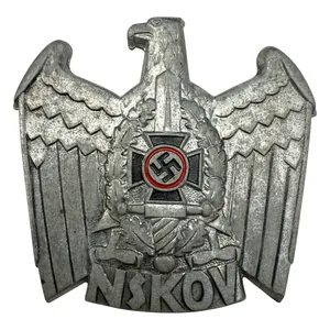 Original WWII German NSKOV visor cap insignia