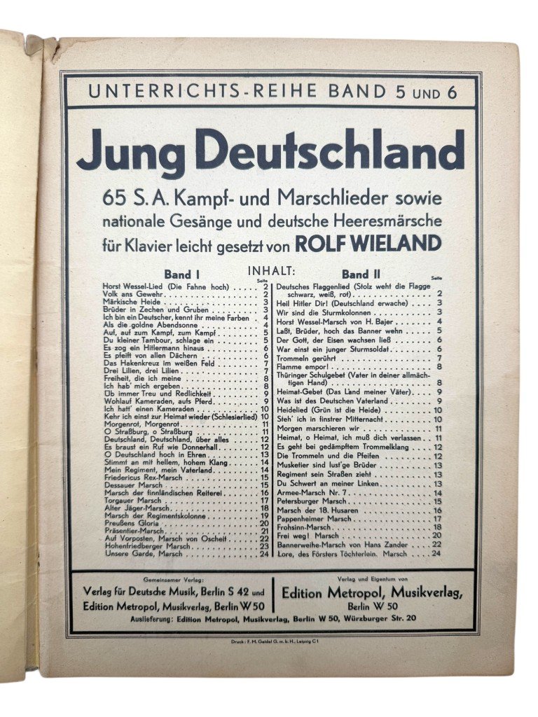 Original WWII German Hitlerjugend song booklet — image 3