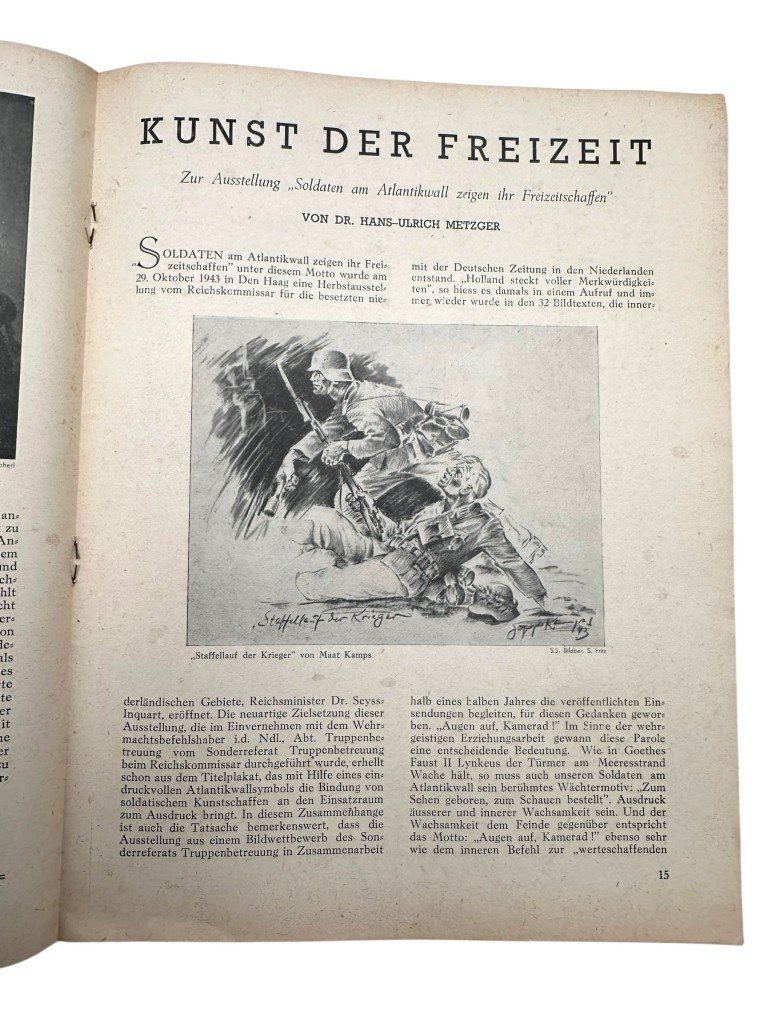 Original WWII Dutch collaboration magazine Maandblad der Nederlandsch-Duitsche Kultuurgemeenschap (december 1943) — image 8