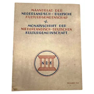 Original WWII Dutch collaboration magazine Maandblad der Nederlandsch-Duitsche Kultuurgemeenschap (december …