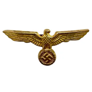 Original WWII German Kriegsmarine metal visor cap eagle