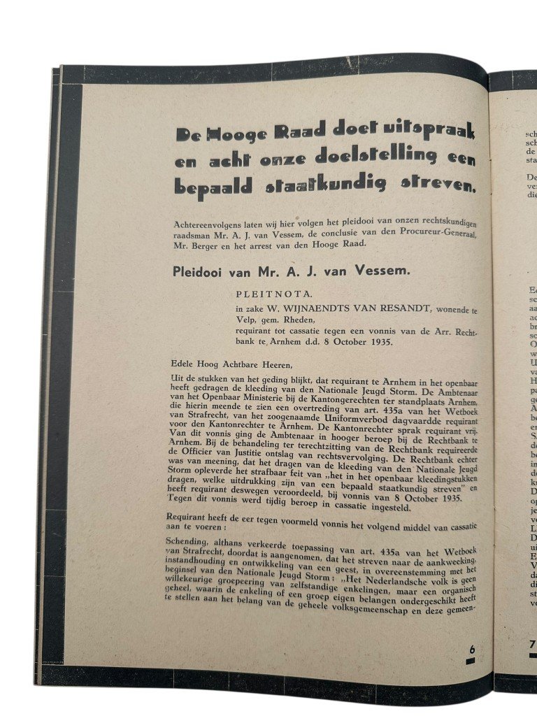 Original 1936 Dutch Nationale Jeugdstorm 'De Stormmeeuw' magazine — image 5