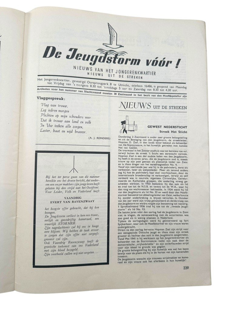 Original WWII Dutch Nationale Jeugdstorm 'De Stormmeeuw' magazine — image 7