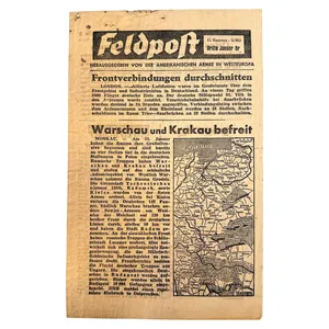 Original WWII US propaganda leaflet 'Feldpost'
