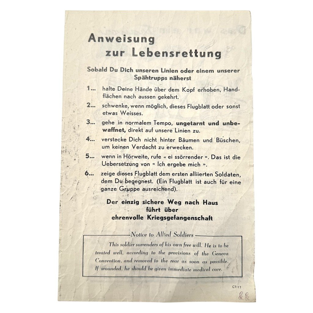 Original WWII German propaganda leaflet 'Das war ein traum' — image 2