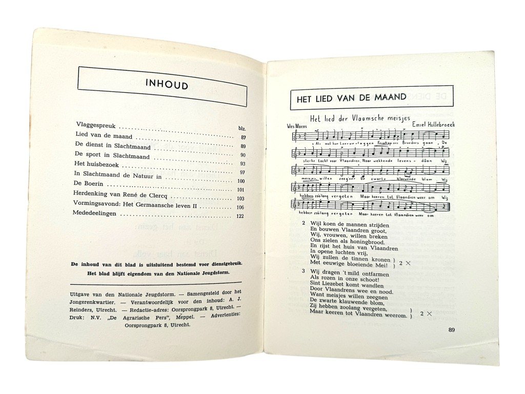 Original WWII Dutch Nationale Jeugdstorm service regulation booklet — image 3