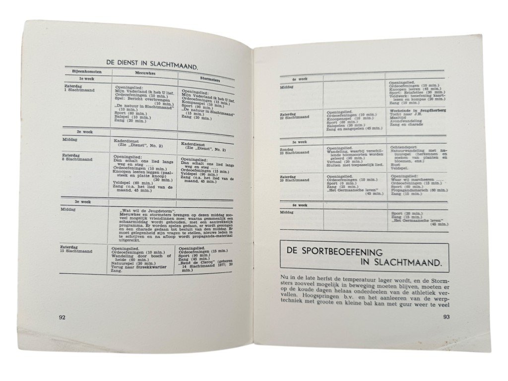 Original WWII Dutch Nationale Jeugdstorm service regulation booklet — image 4