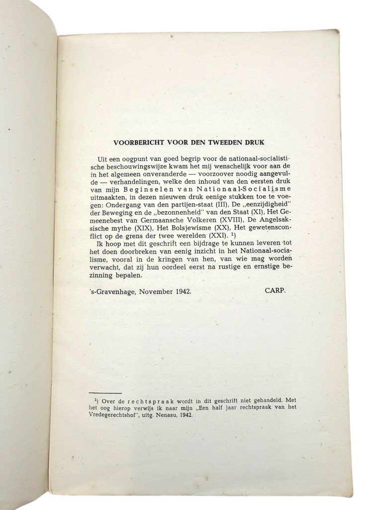Original WWII Dutch NSB brochure 'Beginselen van Nationaal-Socialisme – dr. J.H. Carp' — image 4