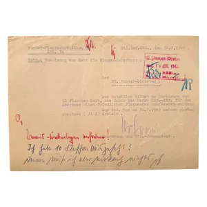 Original WWII German document Panzer-Pionierbataillon 51